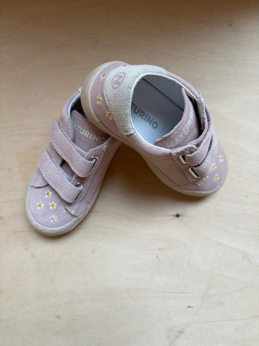 Naturino sneaker suede daisies cipria milk