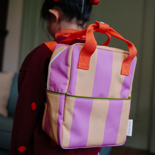 Sticky lemon backpack small stripes rosebay pink
