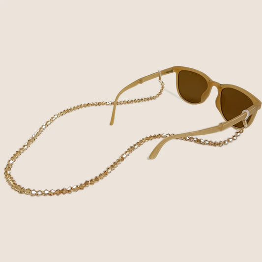 Sunglass chain champagne