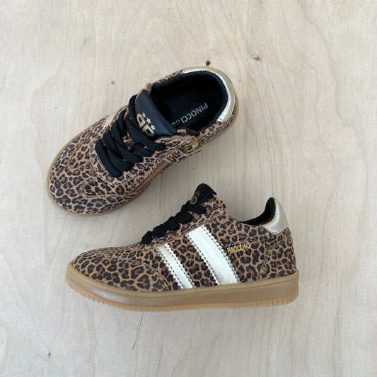 sneaker harry - leopard, gouden strepen dames