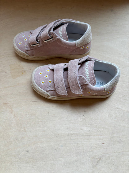 Naturino sneaker suede daisies cipria milk