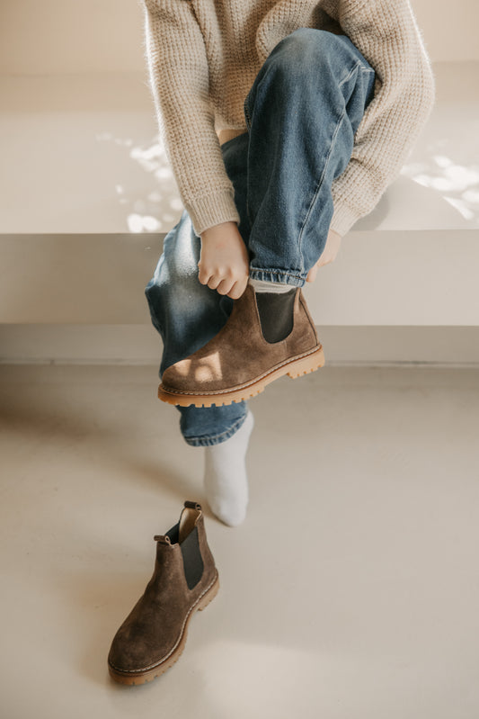Chelsea boot - chunky - taupe brown