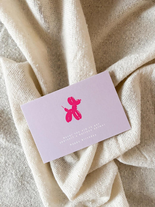 Wenskaart 'Balloon animal'