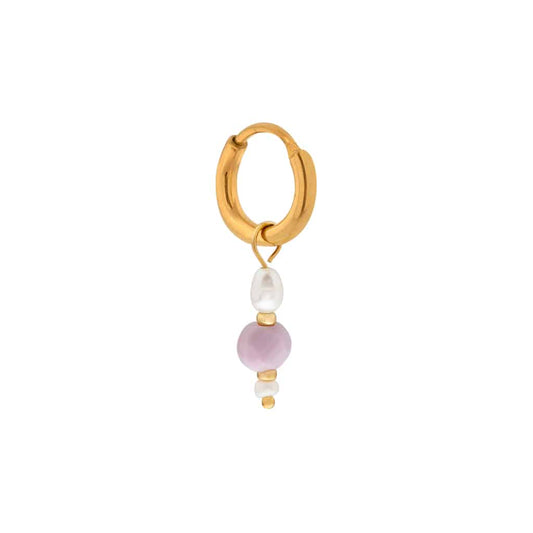 Misty lilac hoop gold