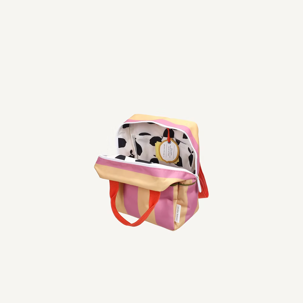 Sticky lemon backpack small stripes rosebay pink