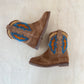 cowboy boot - blue, orange