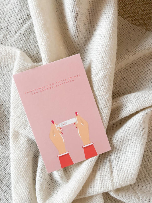 Wenskaart 'two stripes'