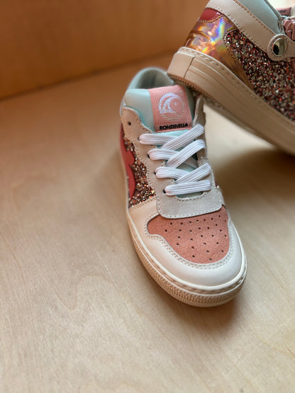 Rondinella sneaker glitter roze