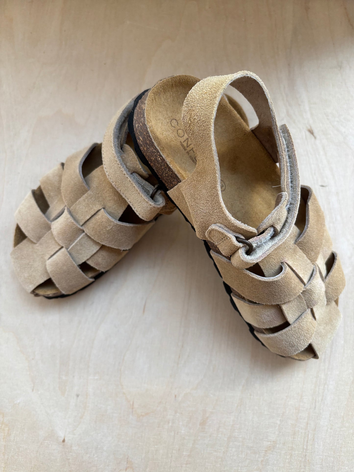 Confetti sandaal bio suede taupe