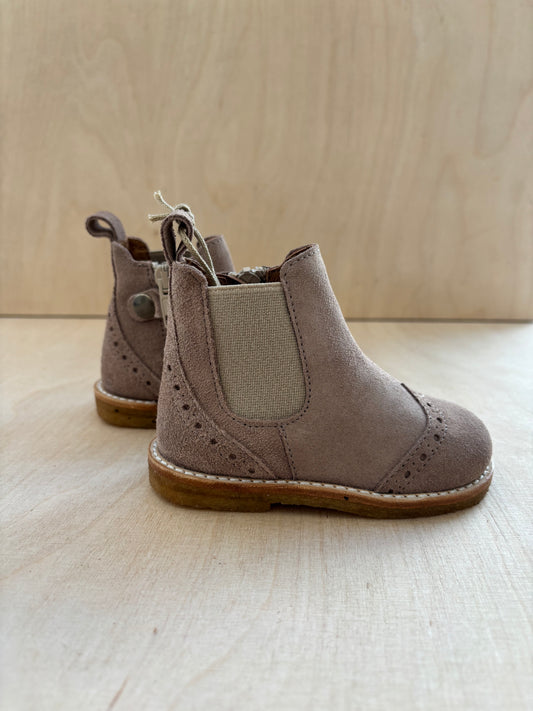 Angulus - beginner's chelsea boot - dusty mauve - beige