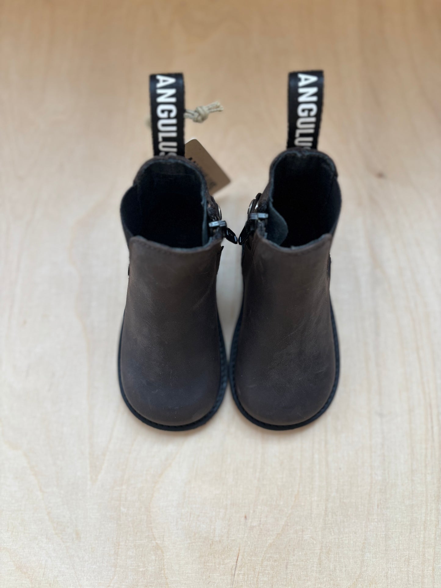 Angulus - beginner's chelsea boot - logotap - dark brown