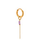 LABEL KIKI - oorbellen - chain violet hoop gold