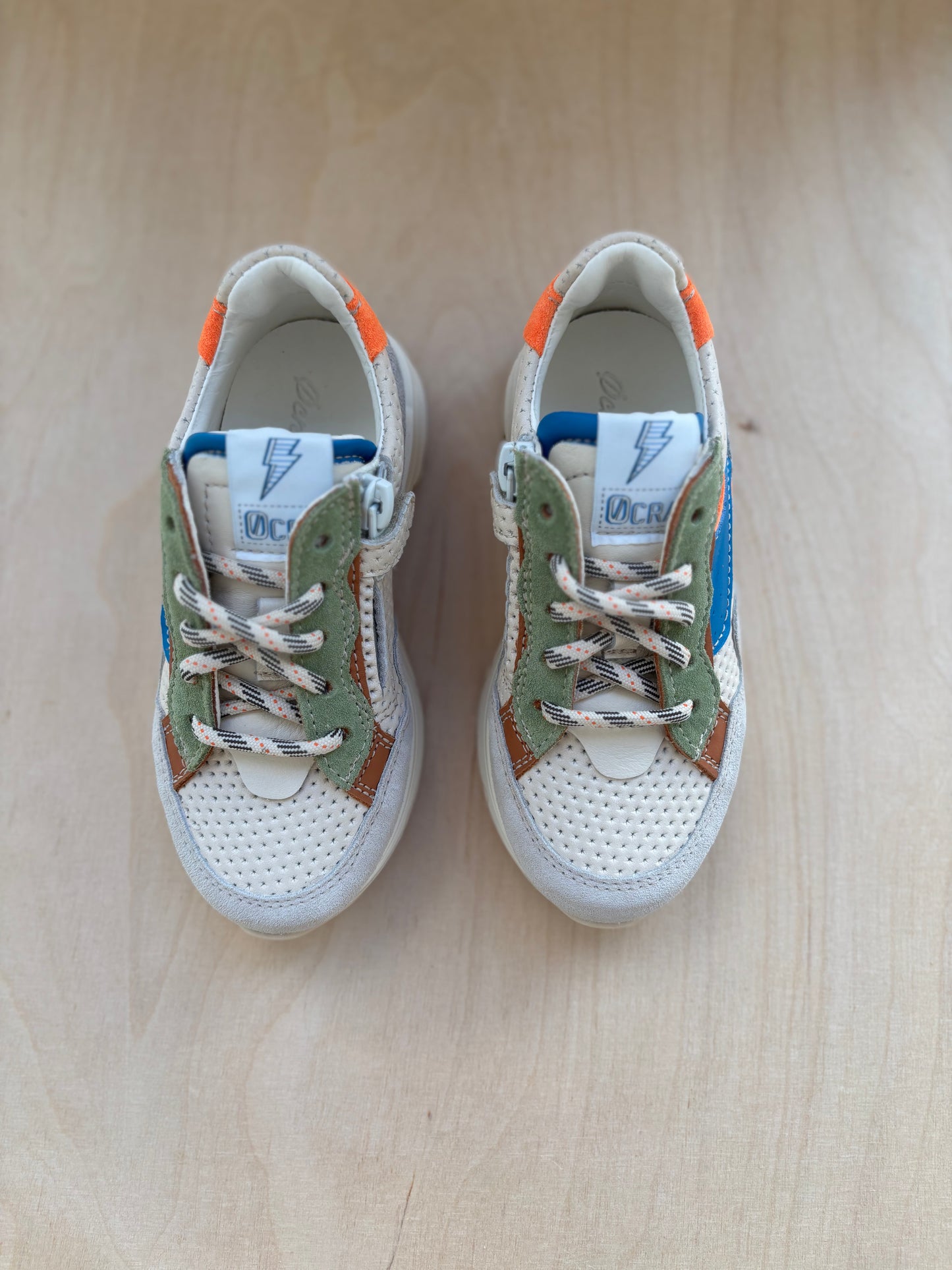Ocra runner blauw oranje