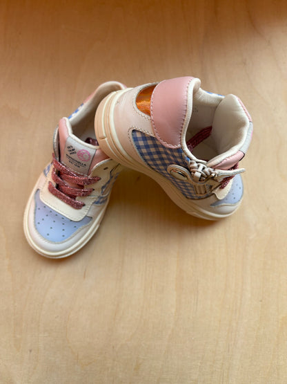 Rondinella eerste sneaker blauwe ruitjes