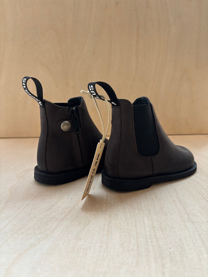 Angulus - beginner's chelsea boot - logotap - dark brown
