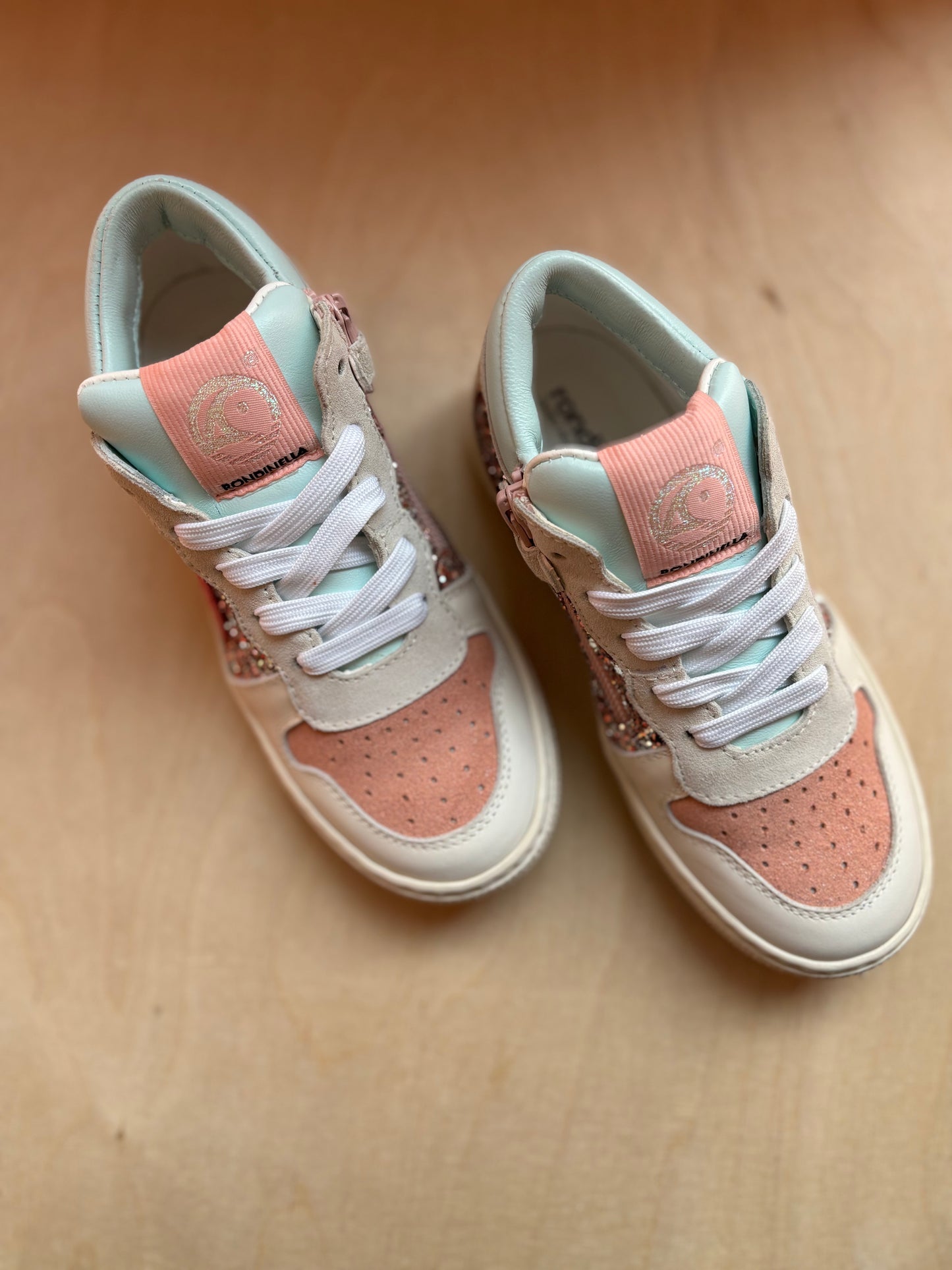 Rondinella sneaker glitter roze