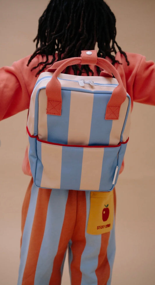 Sticky lemon backpack small stripes cloud blue