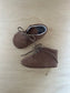 babyslofjes - suede dark taupe