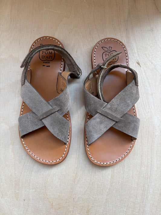 Pom d'api sandaal plage stich cross - velour iron