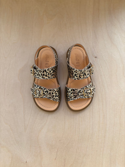 Ocra sandaal lou leopard
