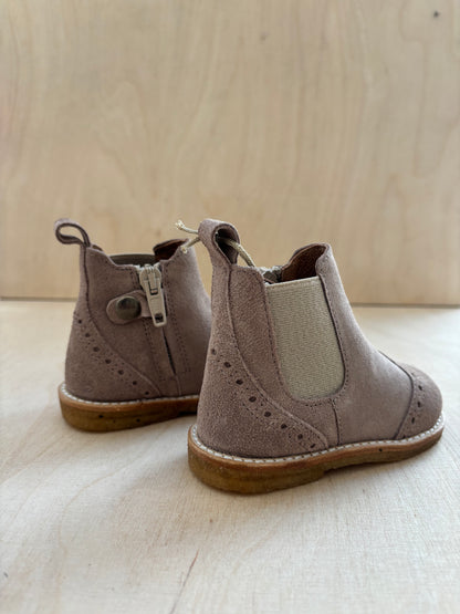 Angulus - beginner's chelsea boot - dusty mauve - beige