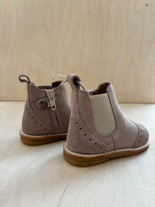 Angulus - beginner's chelsea boot - dusty mauve - beige