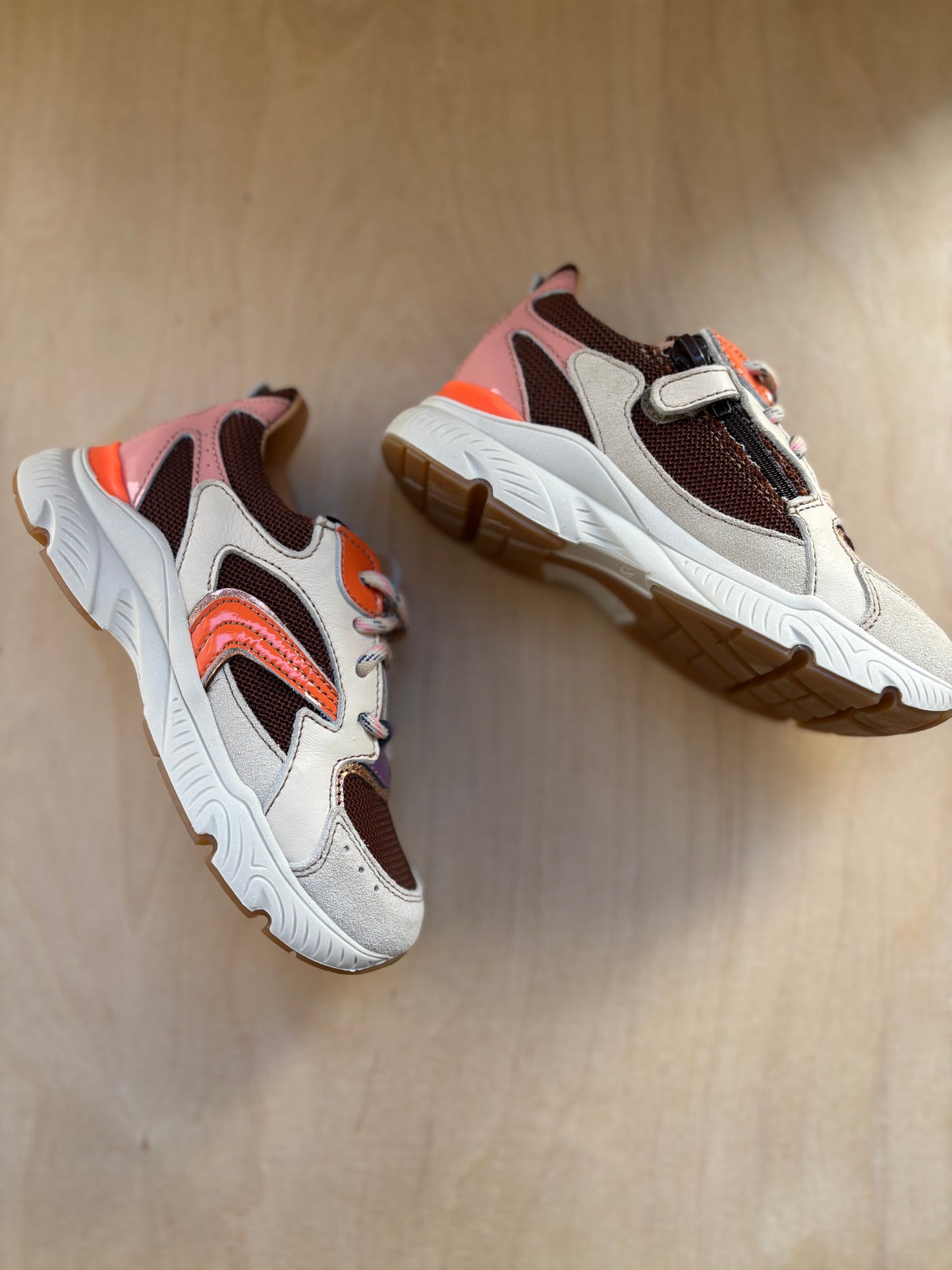 Ocra lucie runner bruin - paars - oranje - roze