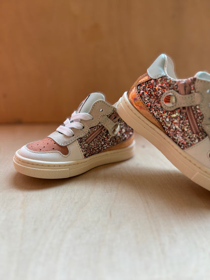 Rondinella eerste sneaker glitter roze