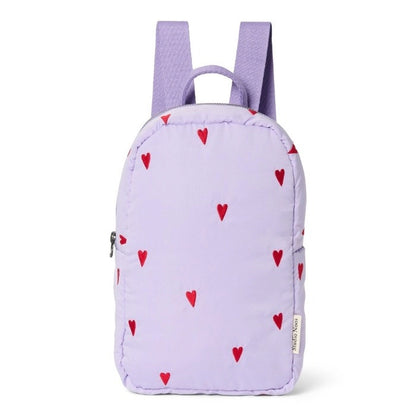 Studio Noos purple hearts puffy mini backpack