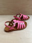 sandaal plagette strap - lakleder bubble gum