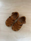 stapsandaal poppy daddy - velours caramel
