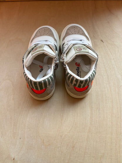 Rondinella eerste sneaker streepjes - rood detail