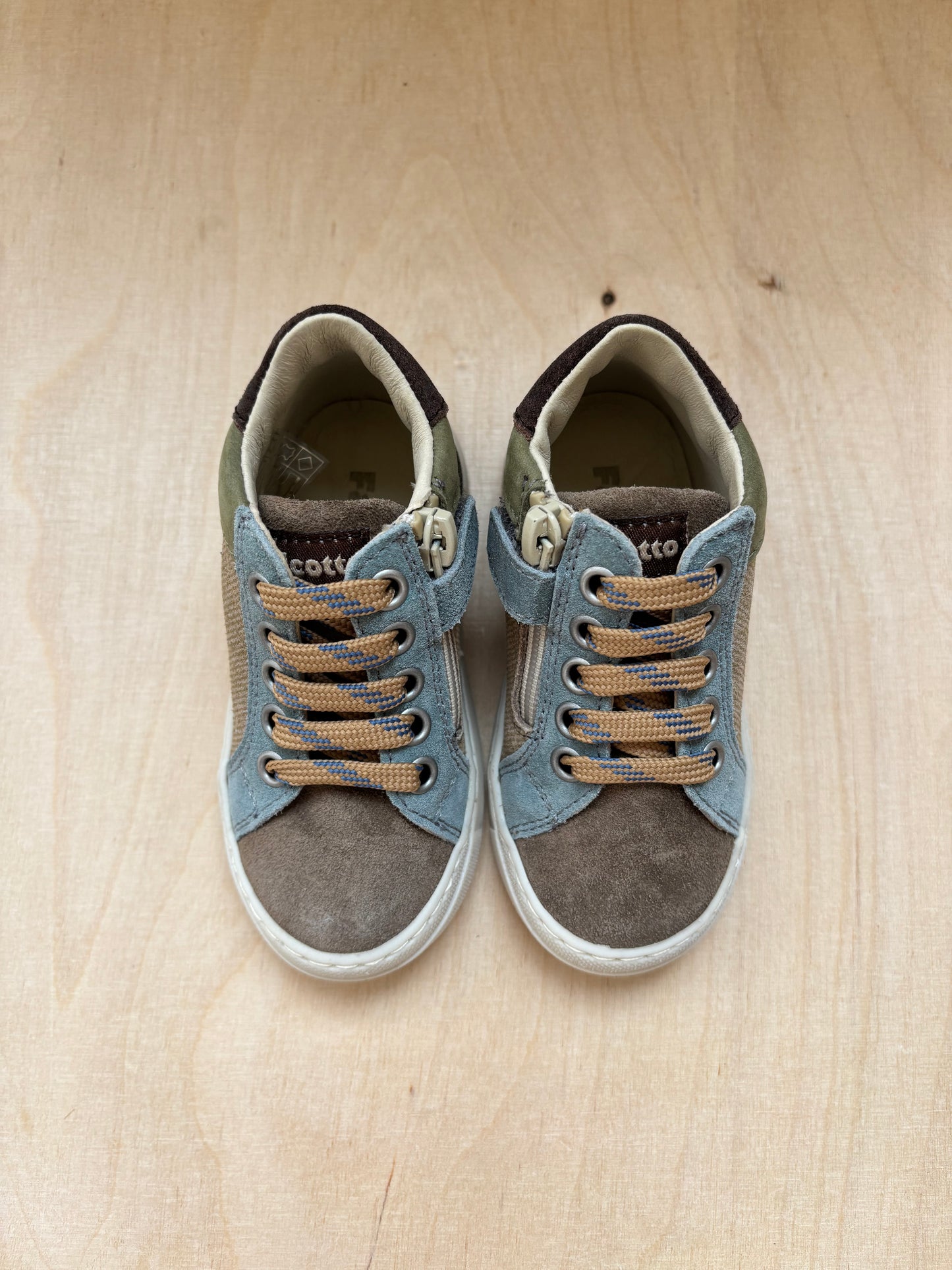 Falcotto eerste stap sneakertje sand - light - brown - militaire