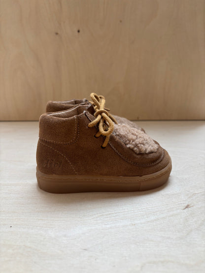 Veterschoentje suede teddy - sand