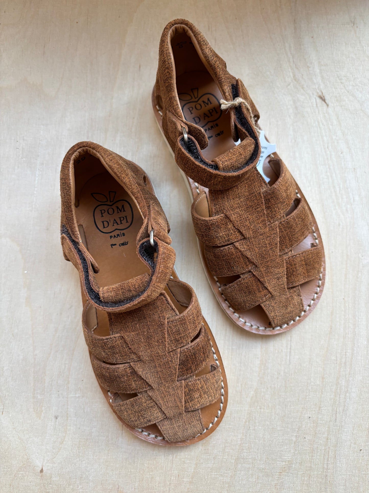 Pom d'api sandaal waff papy camel