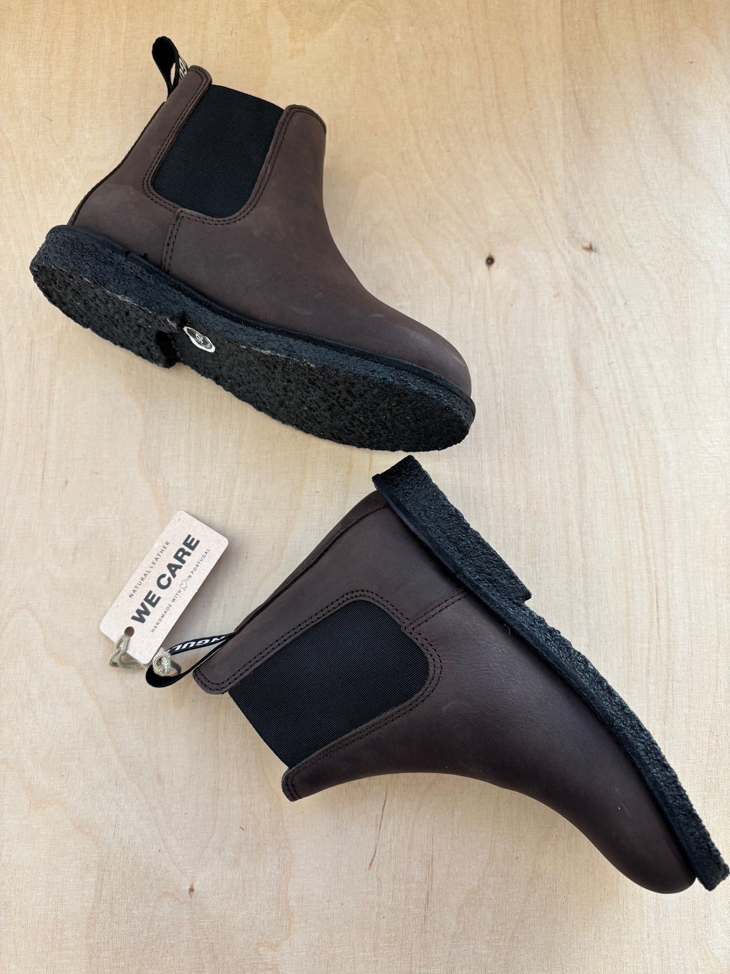 Angulus - chelsea boot logotap - dark brown black