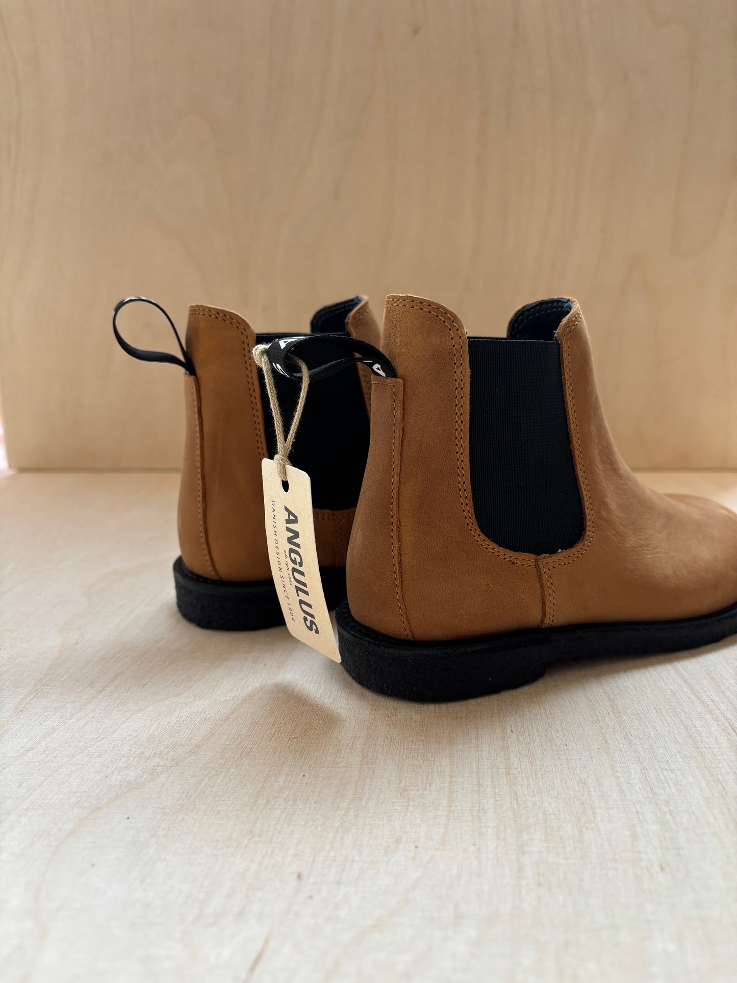 Angulus - chelsea boot logotap - cognac