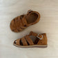 stapsandaal poppy daddy - velours caramel