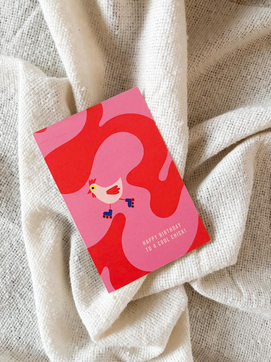 Wenskaart 'Birthday chick'