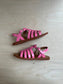 sandaal plagette strap - lakleder bubble gum