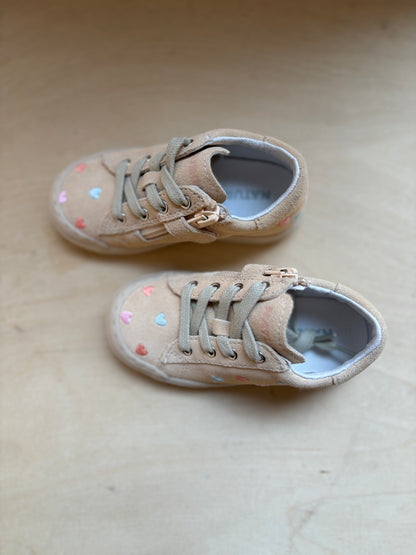 Naturino sneaker suede heart vanilla