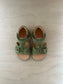 stapsandaal jules - velours groen