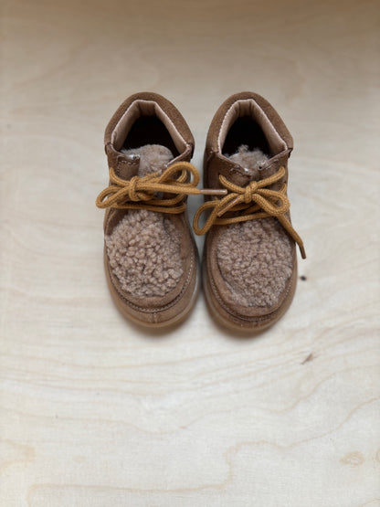 Veterschoentje suede teddy - sand