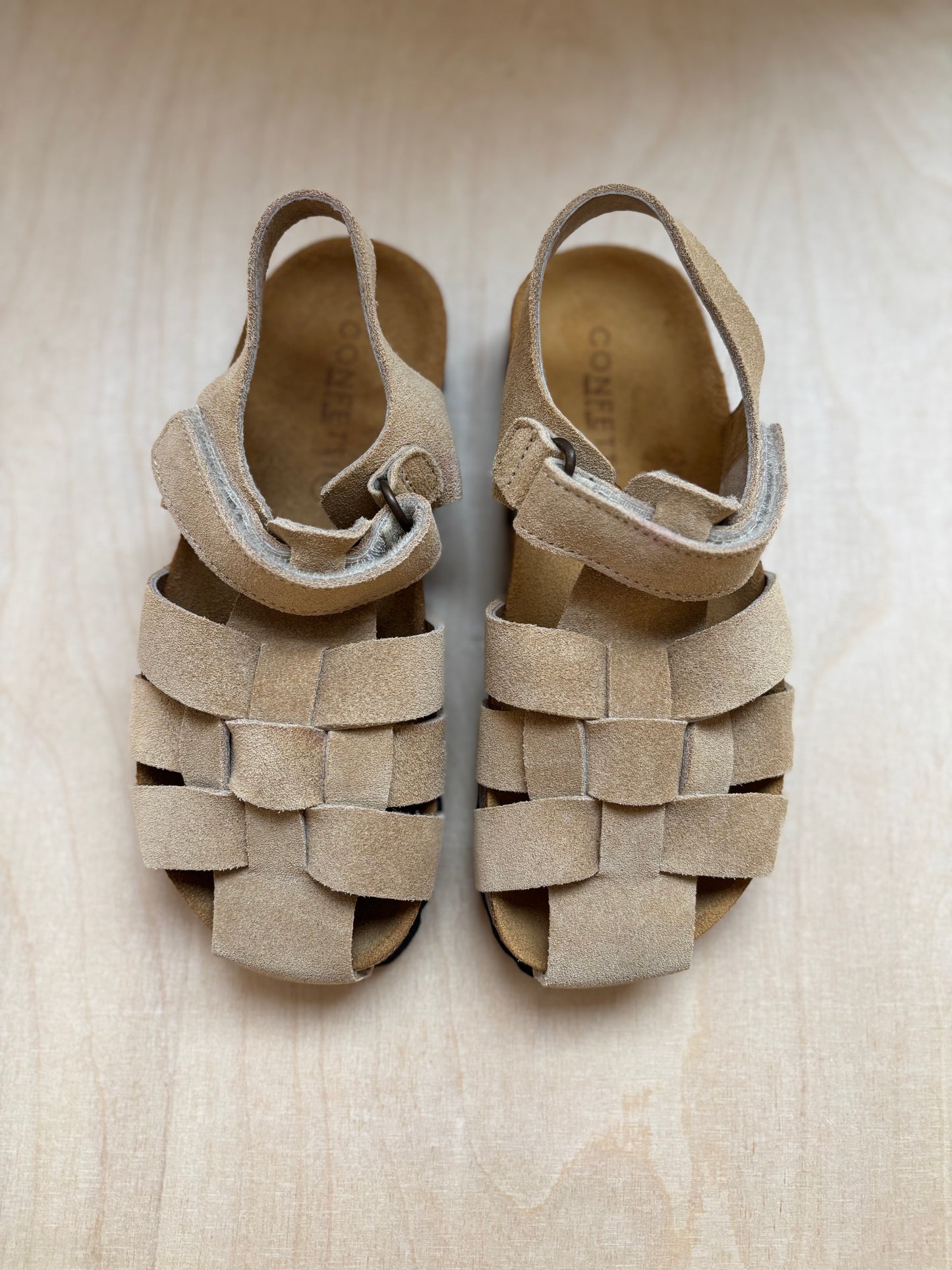 Confetti sandaal suede taupe