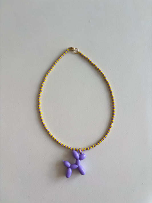 Kinderketting ballonhond paars