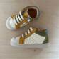 sneaker ron - blauw groen geel