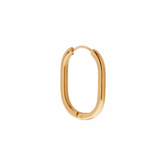 Small oval hoop gold