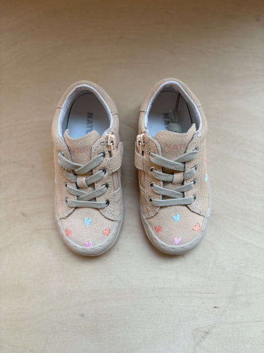 Naturino sneaker suede heart vanilla
