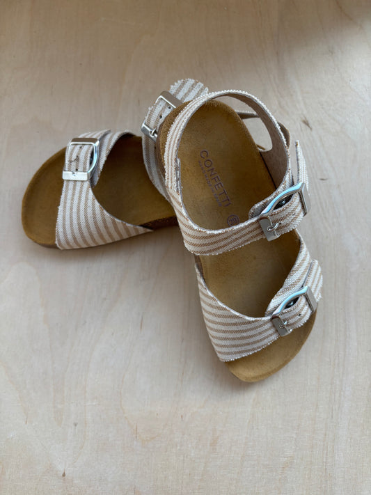 Confetti sandaal - stripes sand