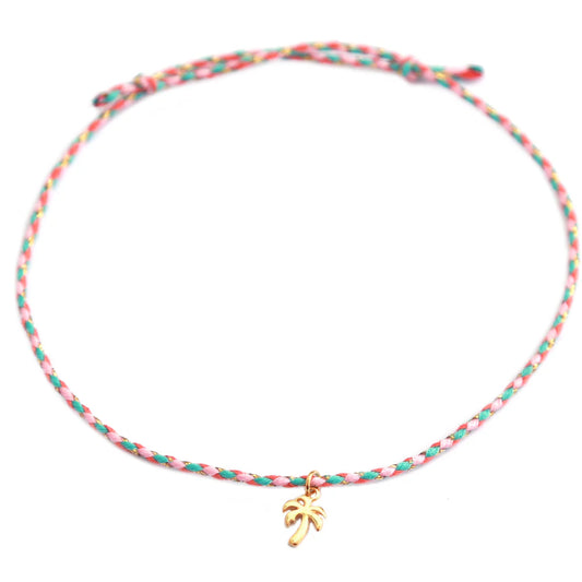 Enkelbandje beach palmboom goud